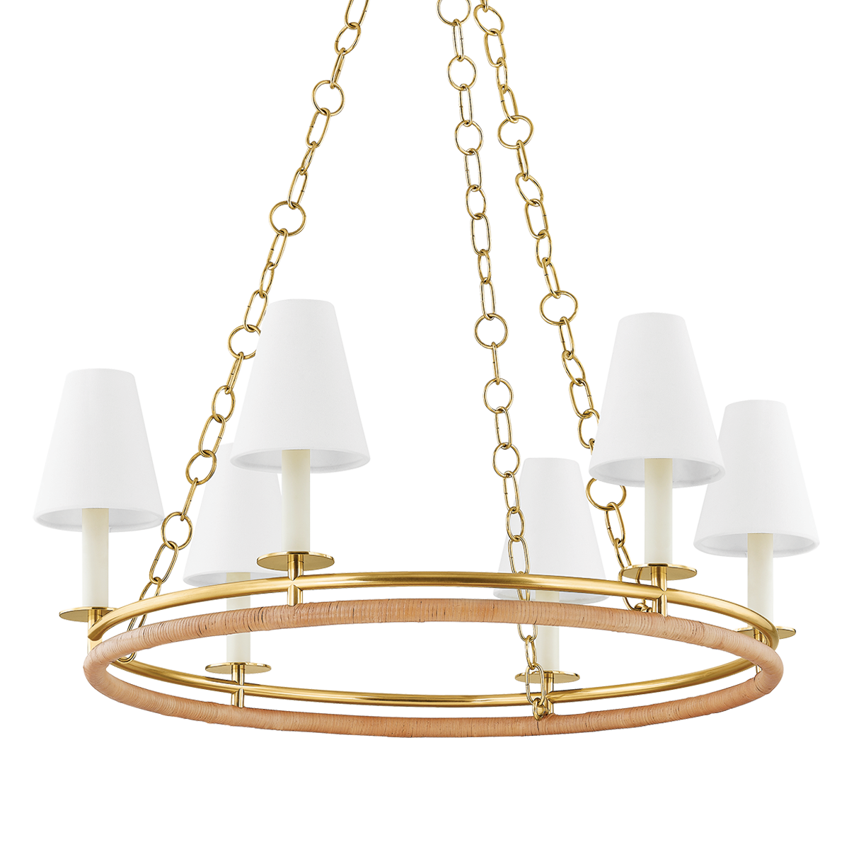 Hudson Valley Swanton 6-Light Chandelier Aged Brass
