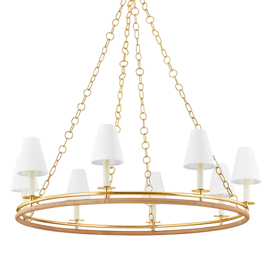 Hudson Valley Swanton 8-Light Chandelier Aged Brass