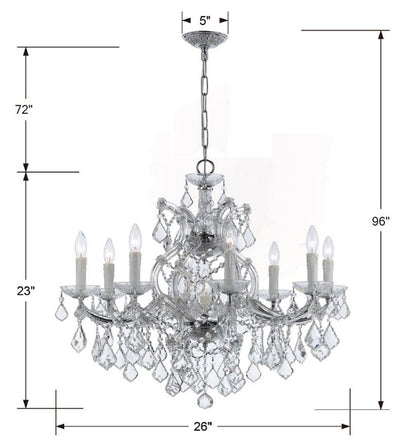 Crystorama Maria Theresa 9 Light Chandelier Gold