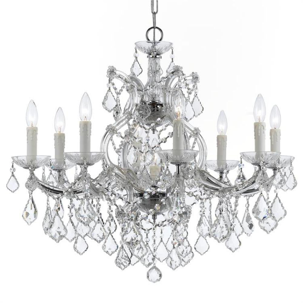 Crystorama Maria Theresa 9 Light Chandelier Polished Chrome