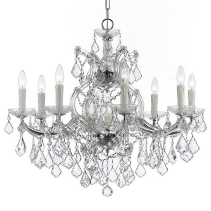 Crystorama Maria Theresa 9 Light Chandelier Polished Chrome