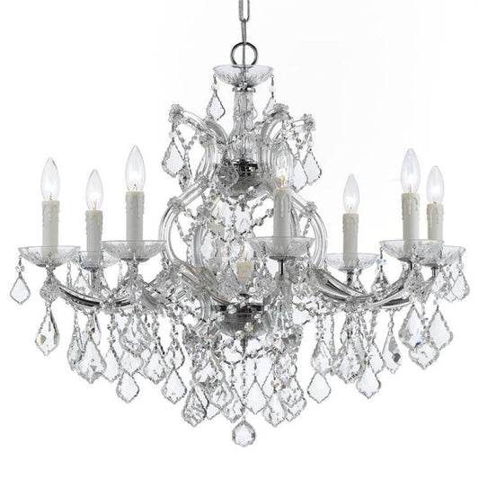 Crystorama Maria Theresa 9 Light Chandelier Polished Chrome