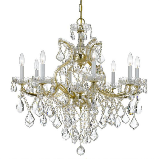 Crystorama Maria Theresa 9 Light Chandelier Gold