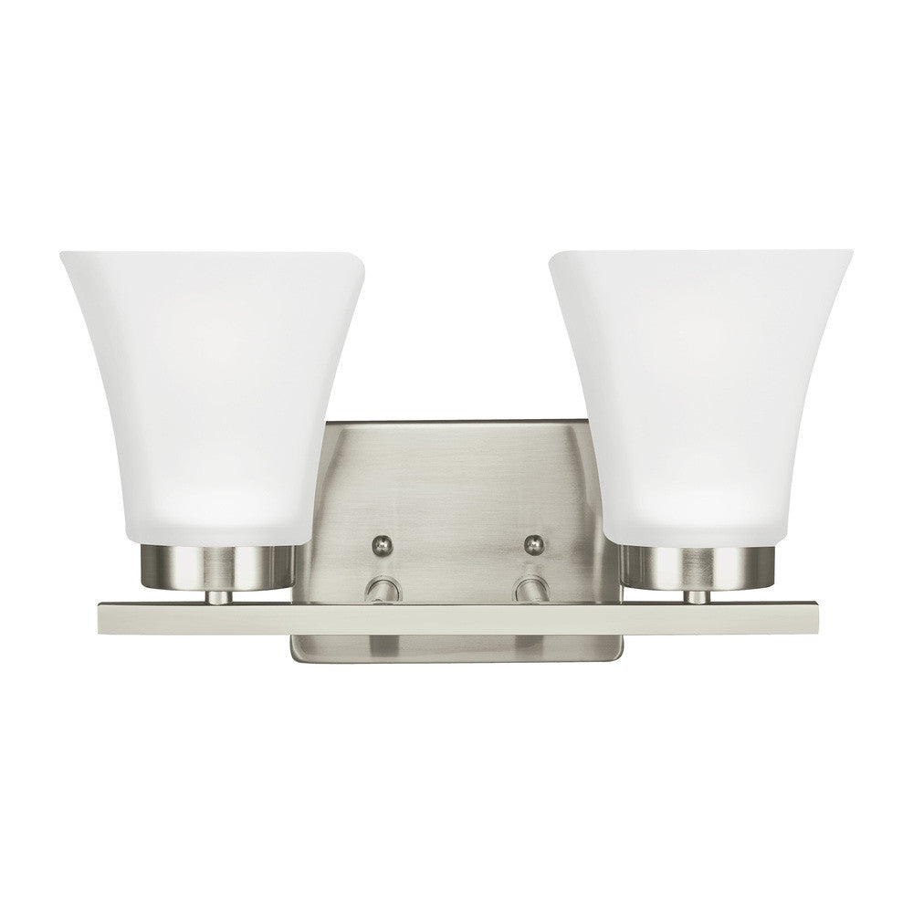 Generation Lighting Bayfield Two Light Wall / Bath Brushed Nickel
