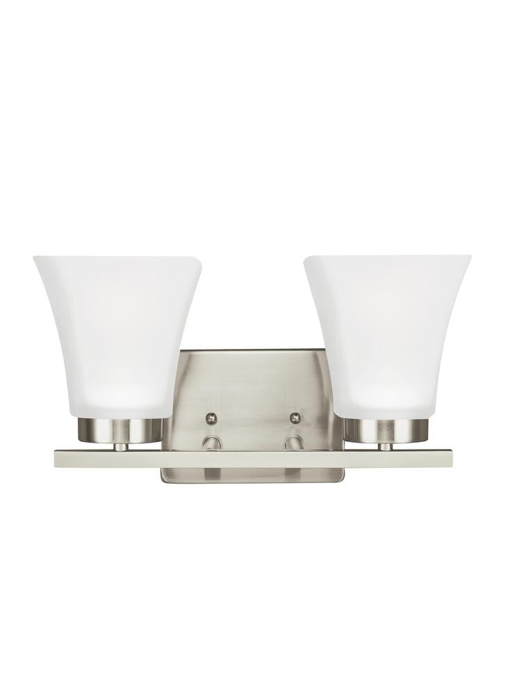 Generation Lighting Bayfield Two Light Wall / Bath Brushed Nickel