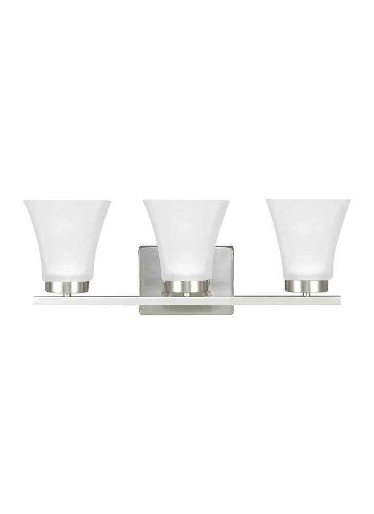 Generation Lighting Bayfield Three Light Wall / Bath Brushed Nickel
