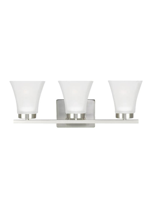 Generation Lighting Bayfield Three Light Wall / Bath Brushed Nickel