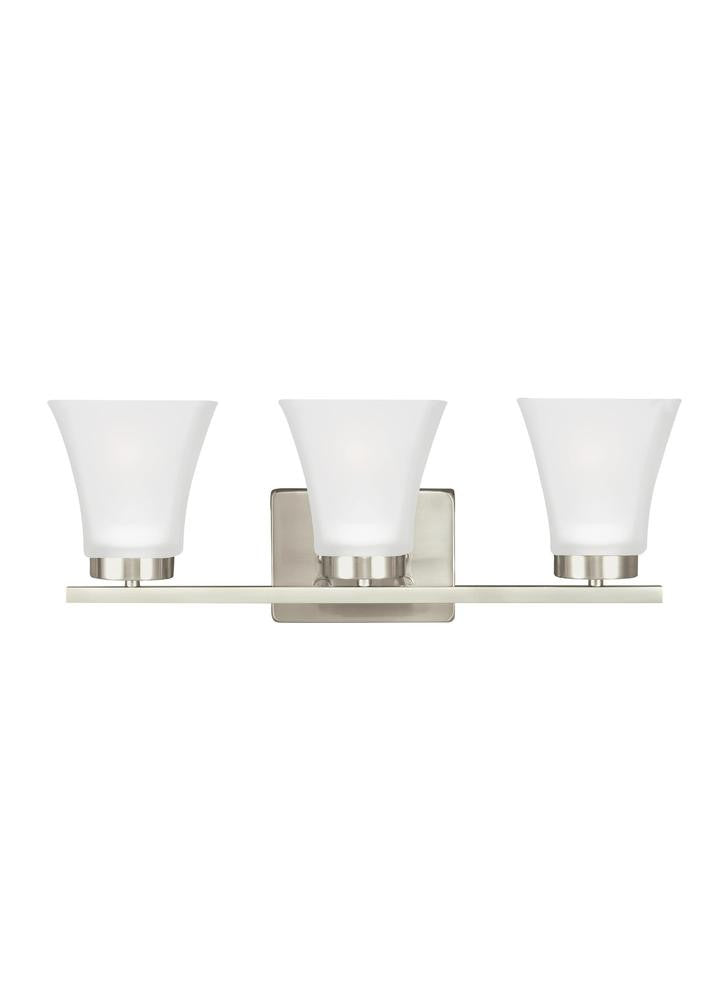 Generation Lighting Bayfield Three Light Wall / Bath Brushed Nickel
