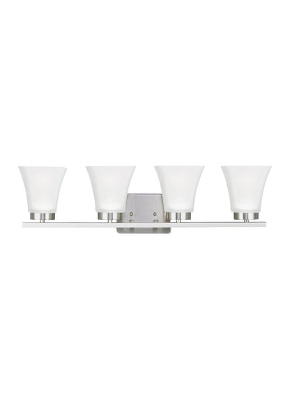 Generation Lighting Bayfield Four Light Wall / Bath Brushed Nickel
