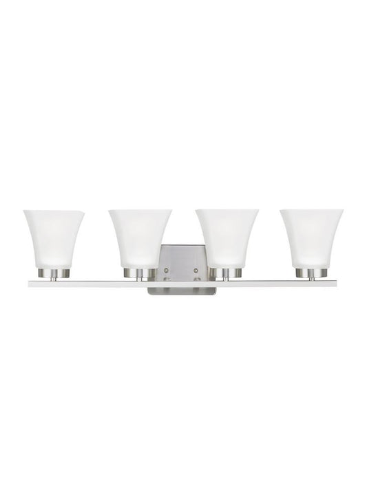 Generation Lighting Bayfield Four Light Wall / Bath Brushed Nickel