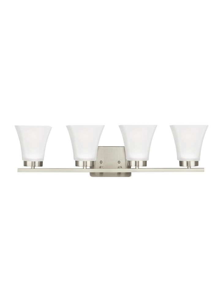 Generation Lighting Bayfield Four Light Wall / Bath Brushed Nickel