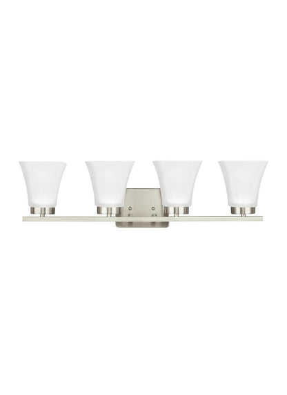 Generation Lighting Bayfield Four Light Wall / Bath Brushed Nickel