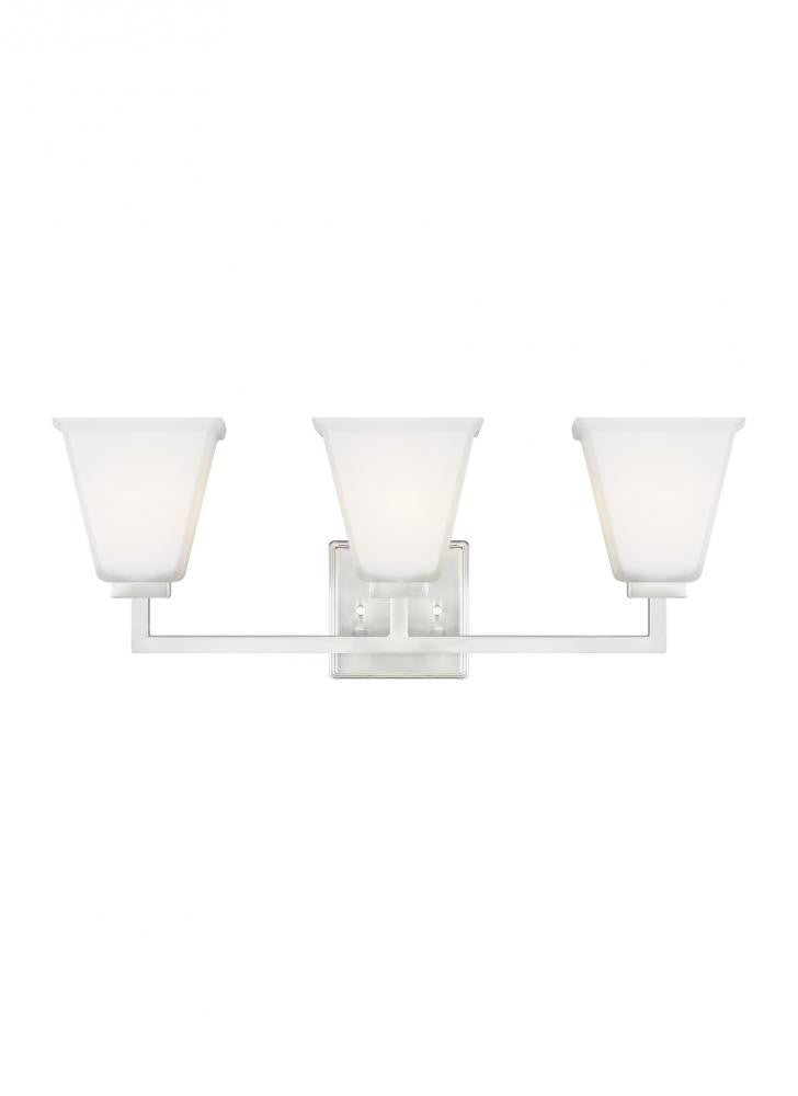 Generation Lighting Ellis Harper Three Light Bath Brushed Nickel