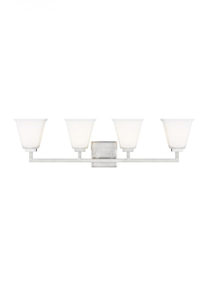 Generation Lighting Ellis Harper Four Light Bath Brushed Nickel
