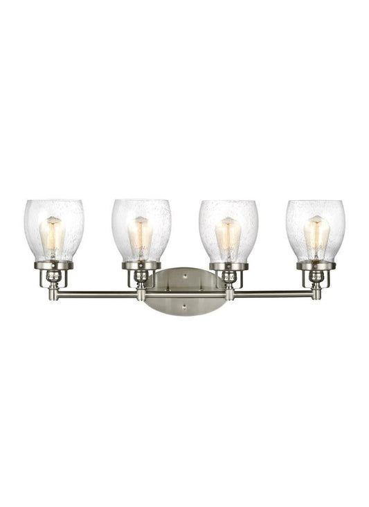 Generation Lighting Belton Four Light Wall/ Bath Brushed Nickel