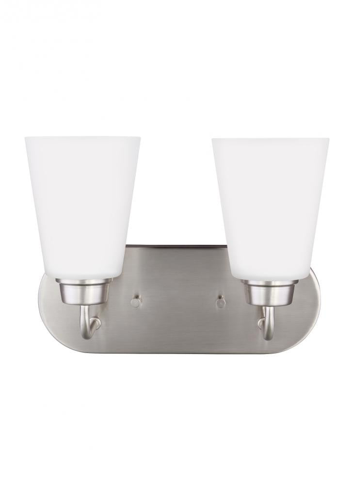 Generation Lighting Kerrville Two Light Wall / Bath Brushed Nickel