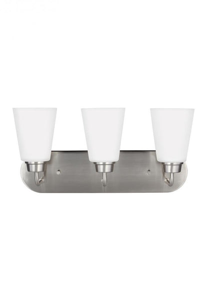 Generation Lighting Kerrville Three Light Wall / Bath Brushed Nickel