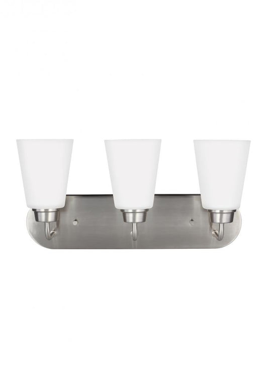 Generation Lighting Kerrville Three Light Wall / Bath Brushed Nickel