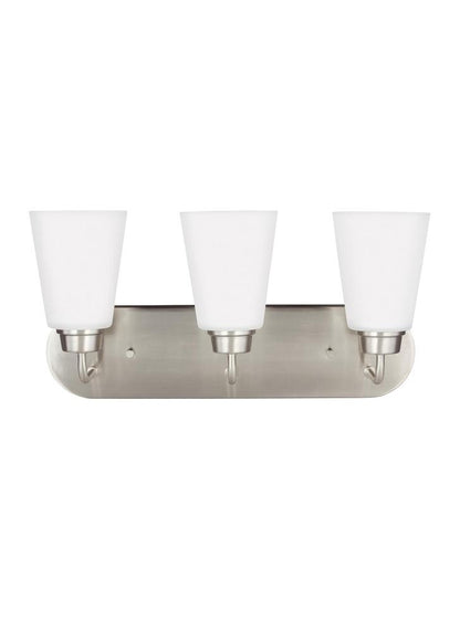 Generation Lighting Kerrville Three Light Wall / Bath Brushed Nickel
