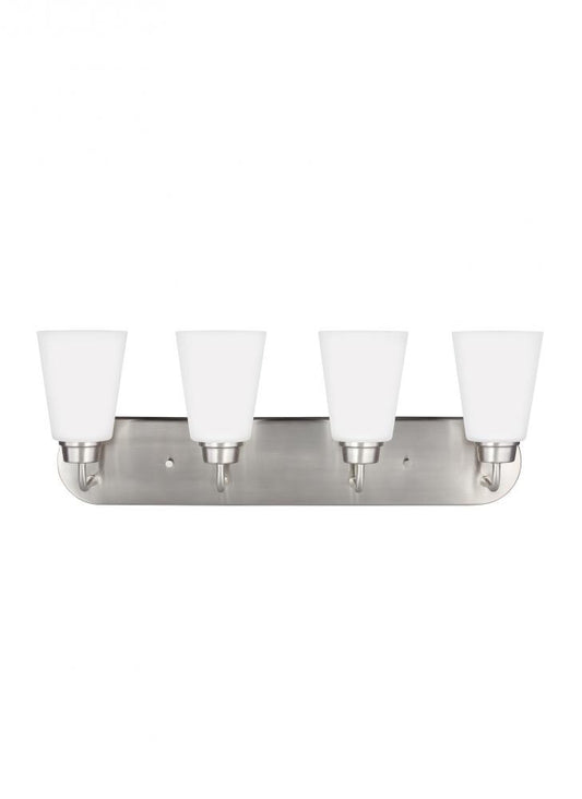 Generation Lighting Kerrville Four Light Wall / Bath Brushed Nickel