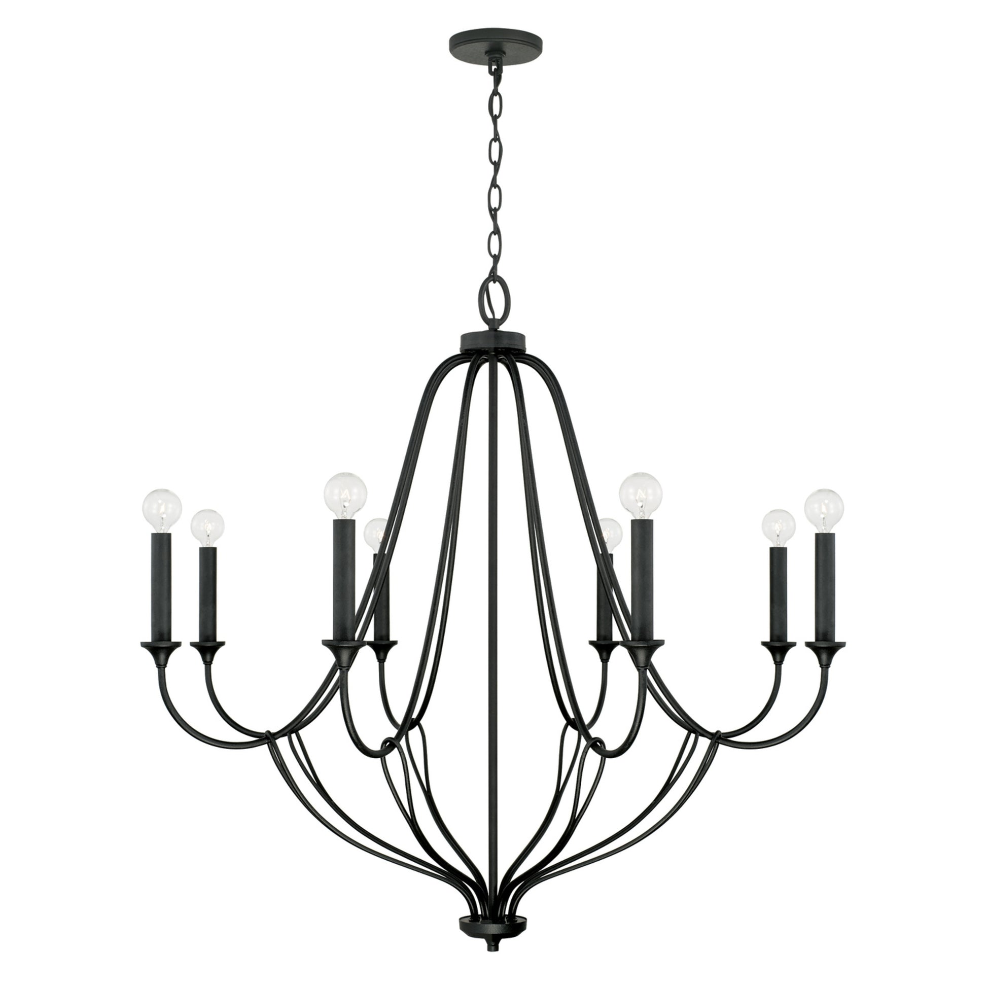 Capital Bentley 8-Light Chandelier in Black Iron