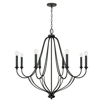 Capital Bentley 8-Light Chandelier in Black Iron
