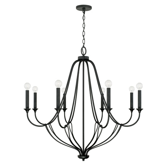 Capital Bentley 8-Light Chandelier in Black Iron