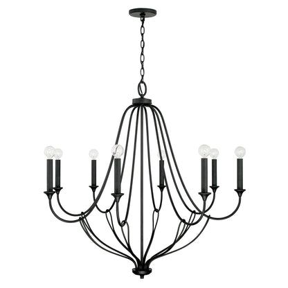 Capital Bentley 8-Light Chandelier in Black Iron