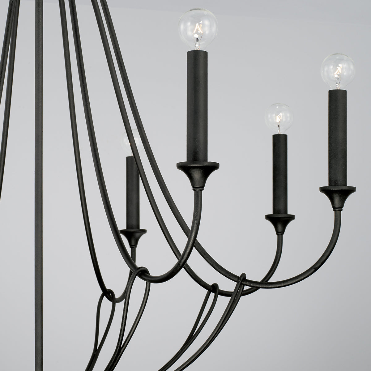 Capital Bentley 8-Light Chandelier in Black Iron