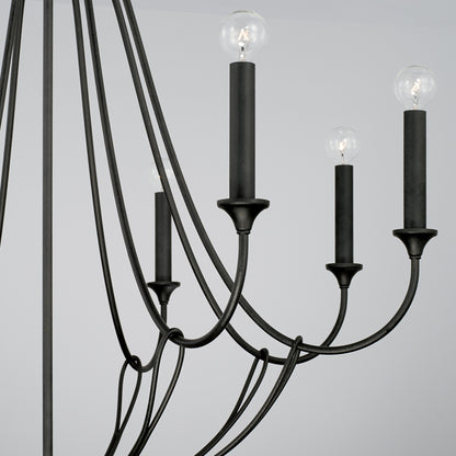 Capital Bentley 8-Light Chandelier in Black Iron