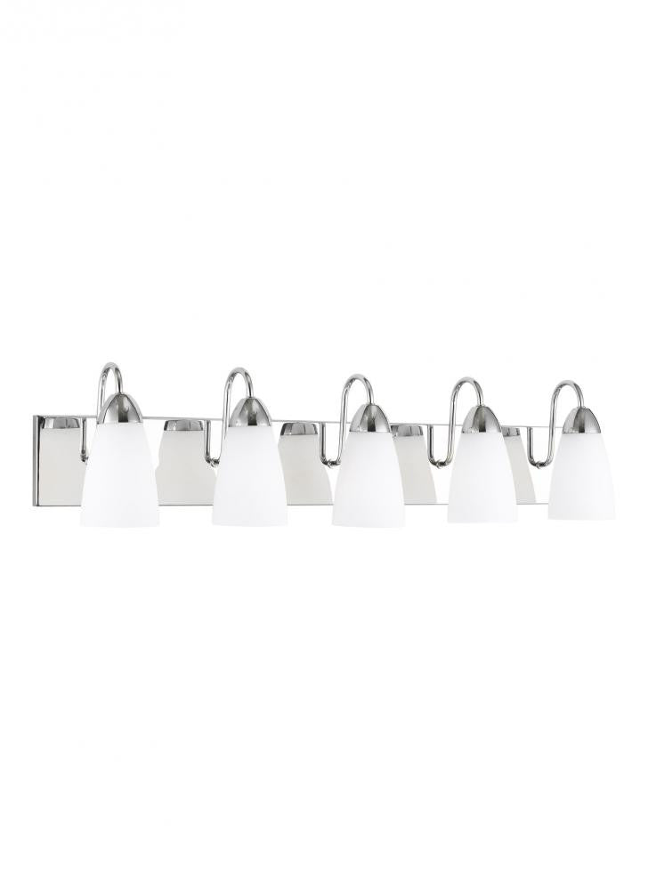 Generation Lighting Seville Five Light Wall / Bath Chrome