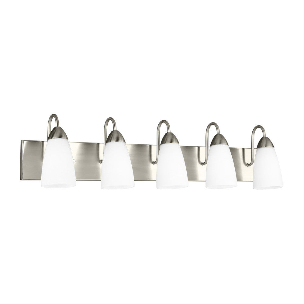 Generation Lighting Seville Five Light Wall / Bath Brushed Nickel