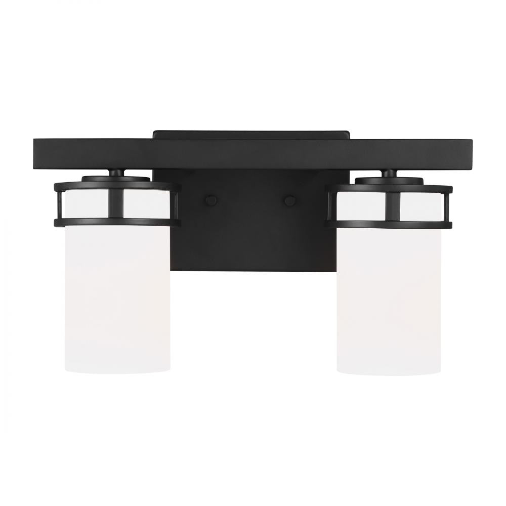 Generation Lighting Robie Two Light Wall / Bath Midnight Black