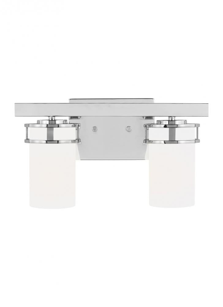 Generation Lighting Robie Two Light Wall / Bath Midnight Black