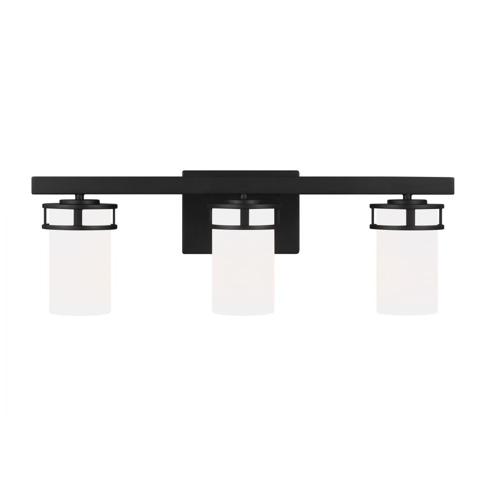 Generation Lighting Robie Three Light Wall / Bath Midnight Black