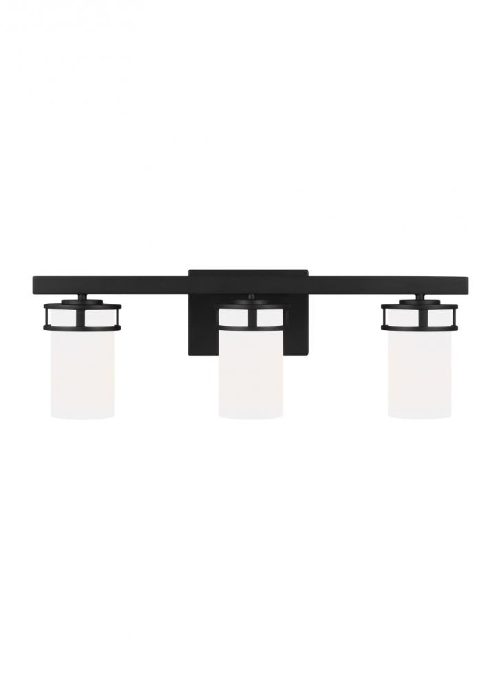 Generation Lighting Robie Three Light Wall / Bath Midnight Black