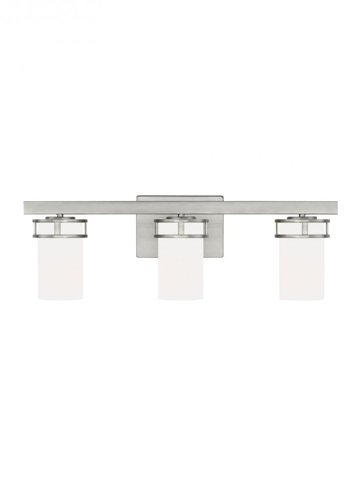 Generation Lighting Robie Three Light Wall / Bath Brushed Nickel