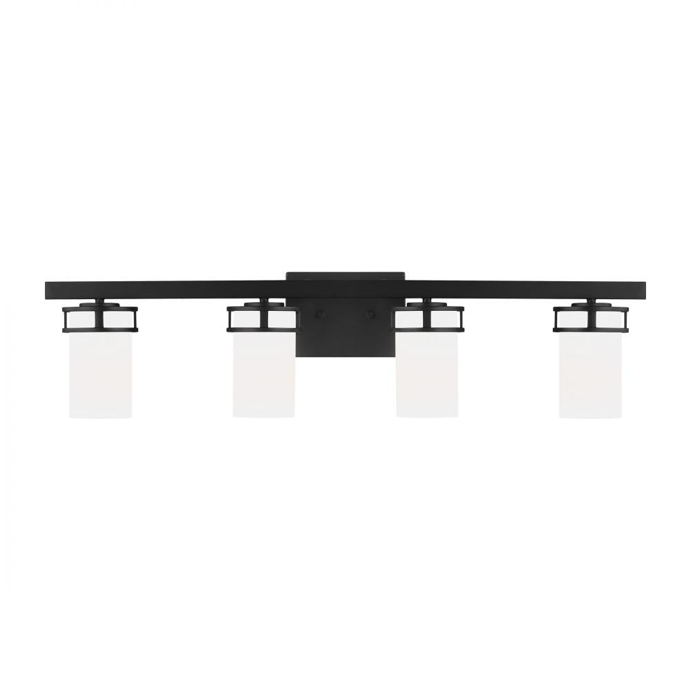 Generation Lighting Robie Four Light Wall / Bath Midnight Black