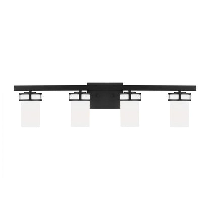 Generation Lighting Robie Four Light Wall / Bath Midnight Black