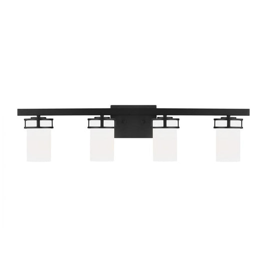 Generation Lighting Robie Four Light Wall / Bath Midnight Black