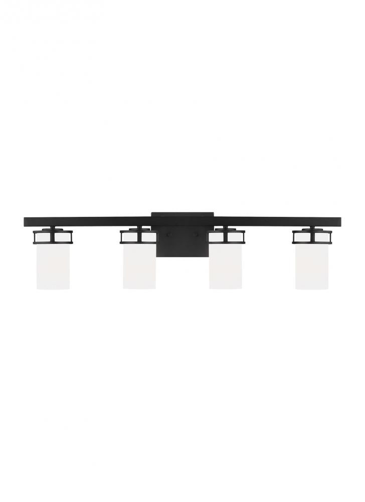 Generation Lighting Robie Four Light Wall / Bath Midnight Black