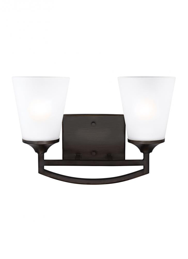 Generation Lighting Hanford Two Light Wall / Bath Bronze
