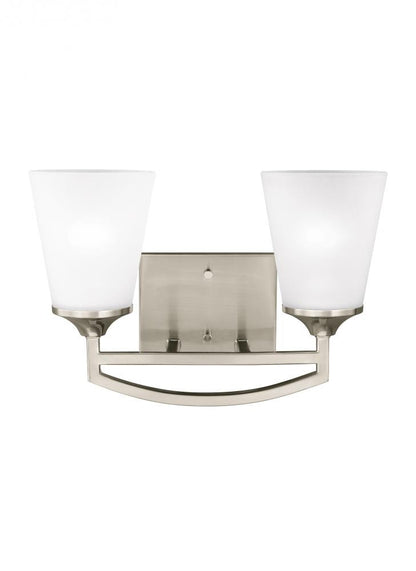 Generation Lighting Hanford Two Light Wall / Bath Brushed Nickel