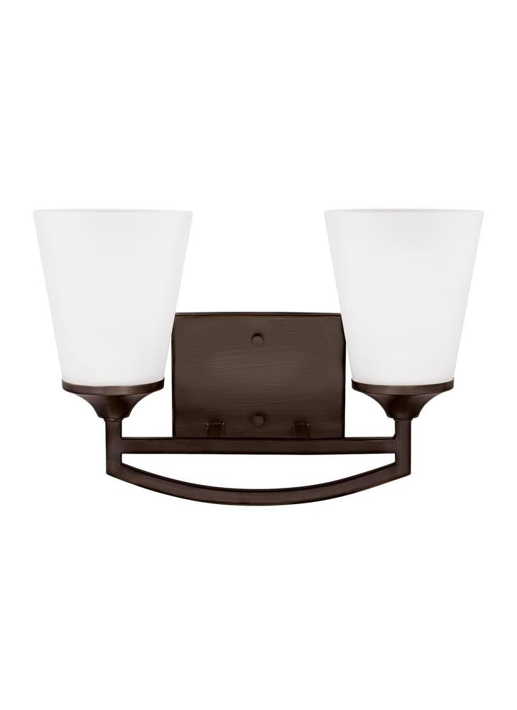 Generation Lighting Hanford Two Light Wall / Bath Bronze