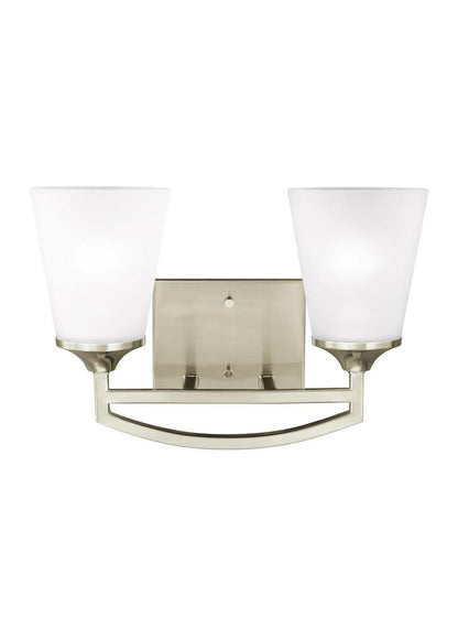 Generation Lighting Hanford Two Light Wall / Bath Brushed Nickel