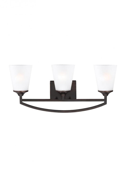 Generation Lighting Hanford Three Light Wall / Bath Bronze