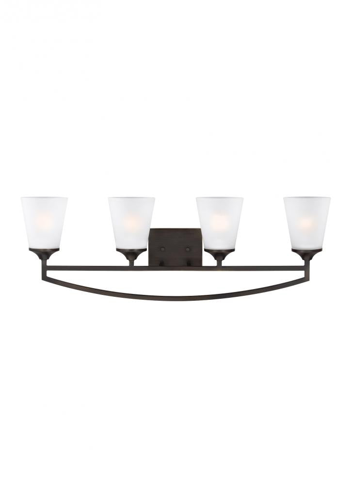 Generation Lighting Hanford Four Light Wall/ Bath Bronze