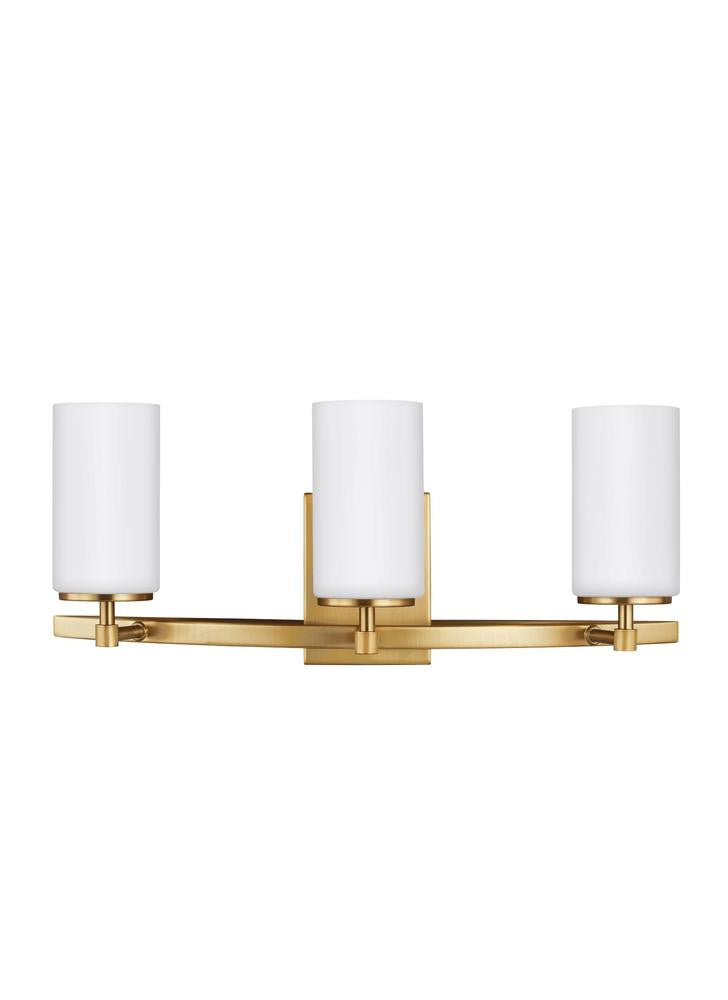 Generation Lighting Alturas Three Light Wall / Bath Satin Brass