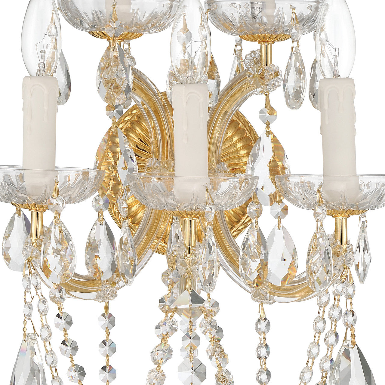 Crystorama Maria Theresa 5 Light Wall Sconce Gold