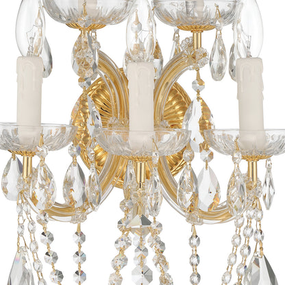 Crystorama Maria Theresa 5 Light Wall Sconce Gold